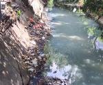 Warna Air Sungai Kalikepiting putih keruh dan sampah yang menyumbat